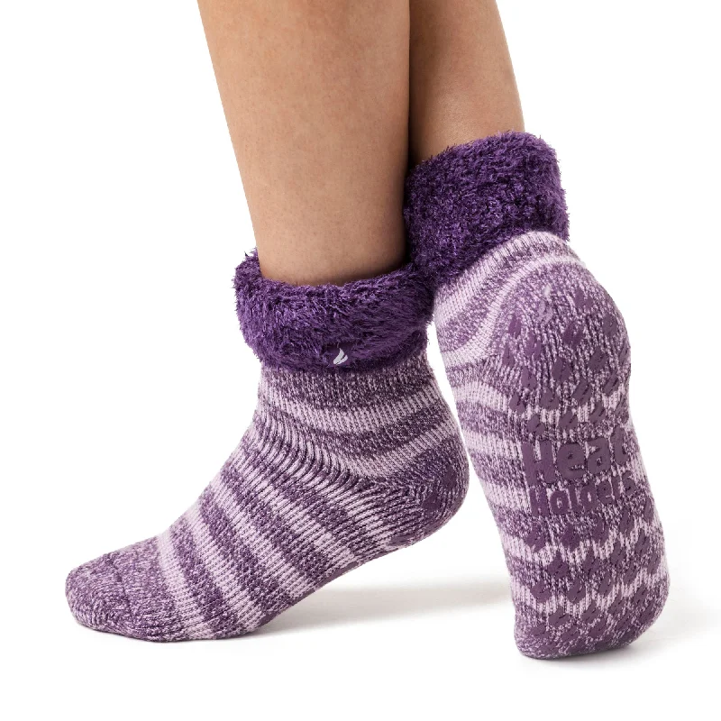 Women's nylon - reinforced socks for durabilityLadies Original Aukland Lounge Socks with Turnover Top - Purple Women's nylon - reinforced socks for durabilityLadies Original Aukland Lounge Socks with Turnover Top - Purple