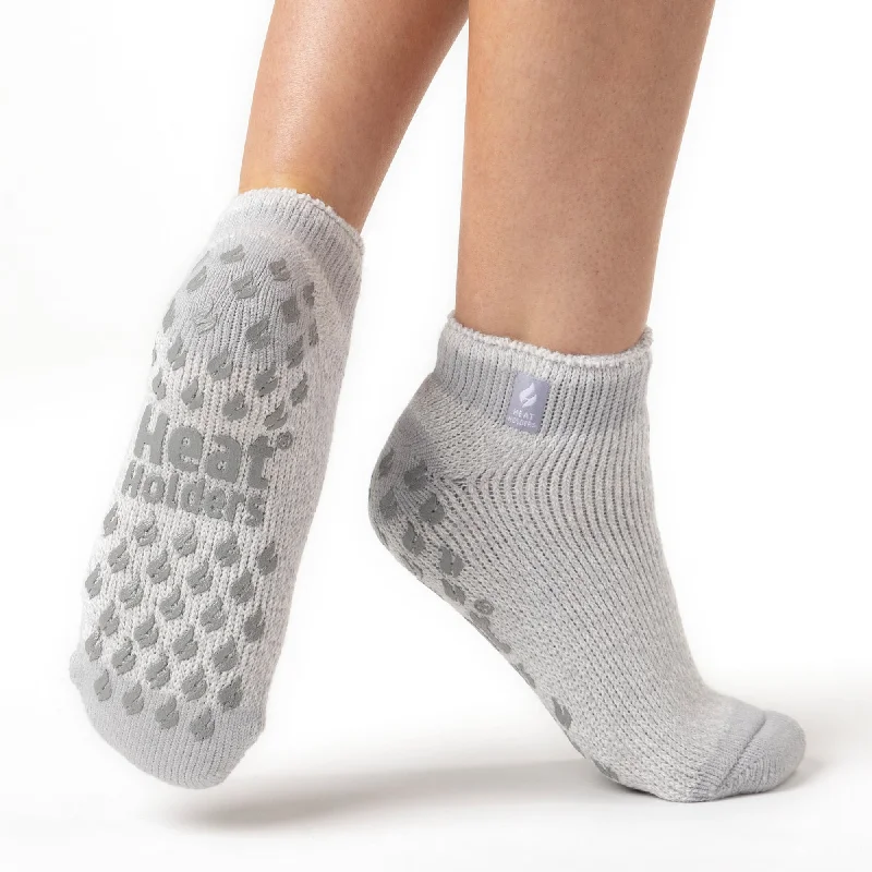 Women's thermal socks for cold weatherLadies Original Pisa Ankle Slipper Socks - Silver & Grey Women's thermal socks for cold weatherLadies Original Pisa Ankle Slipper Socks - Silver & Grey