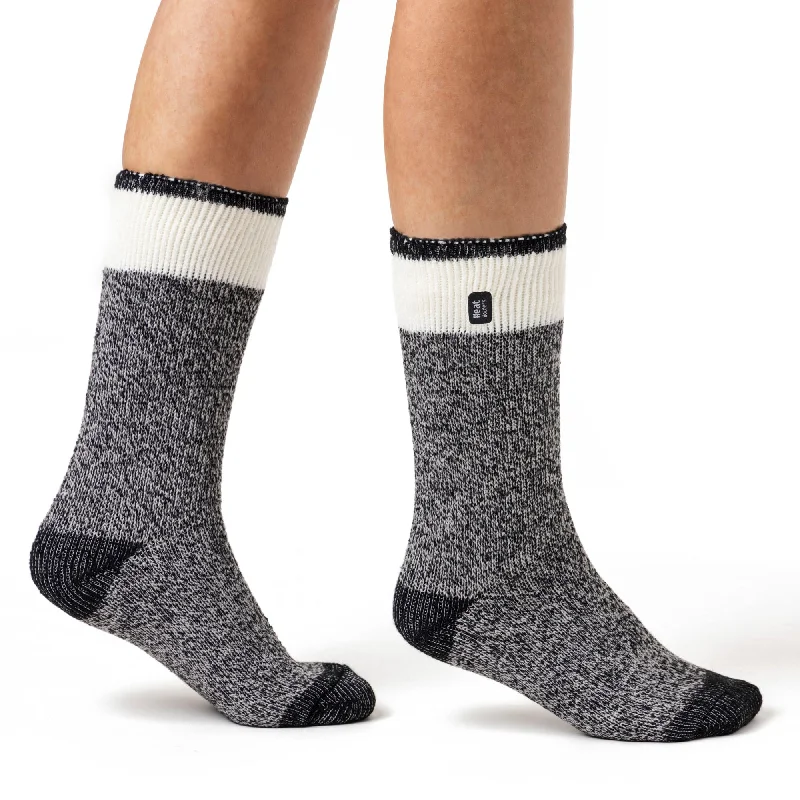 Women's cable - knit ankle socks for a cozy styleLadies Original Snowdrop Twist Socks - Black Women's cable - knit ankle socks for a cozy styleLadies Original Snowdrop Twist Socks - Black