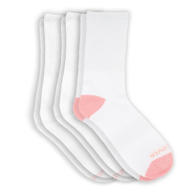Women's silk - lined socks for a luxurious feel3-Pack Ladies Lightweight Crew Socks