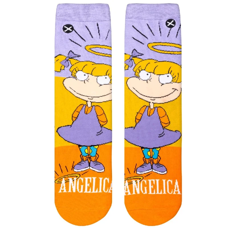 Women's leather - look socks for an edgy styleOdd Sox Women's Crew Socks - Angelica (Rugrats) Women's leather - look socks for an edgy styleOdd Sox Women's Crew Socks - Angelica (Rugrats)