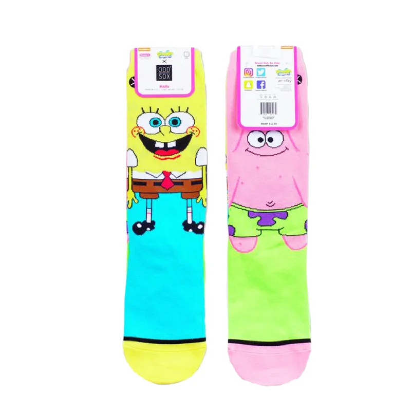 Women's crew socks with a polka - dot printOdd Sox Women's Crew Socks - Spongebob & Patrick Women's crew socks with a polka - dot printOdd Sox Women's Crew Socks - Spongebob & Patrick