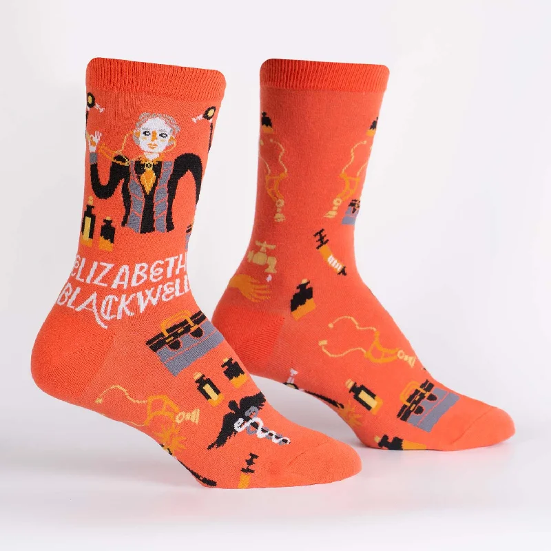 Women's adjustable - fit socks for a customized feelSock It To Me Women's Crew Socks - Elizabeth Blackwell Women's adjustable - fit socks for a customized feelSock It To Me Women's Crew Socks - Elizabeth Blackwell