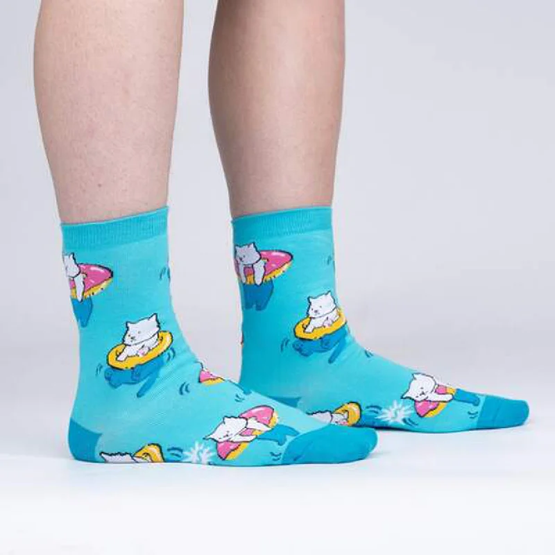 Women's spandex - infused socks for stretchSock It To Me Women's Crew Socks - Hangin' Meowt Women's spandex - infused socks for stretchSock It To Me Women's Crew Socks - Hangin' Meowt