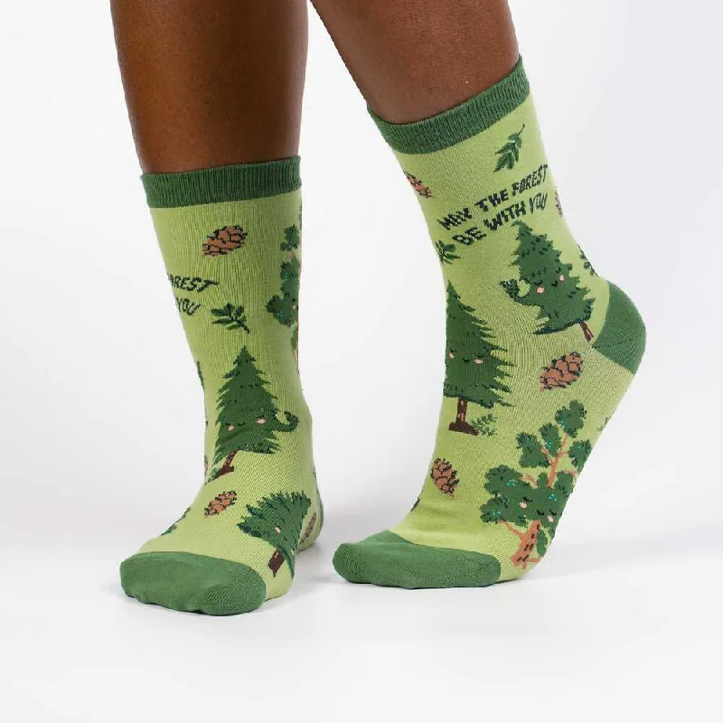Women's wool - rich socks for winter warmthSock It To Me Women's Crew Socks - May the Forest be with you Women's wool - rich socks for winter warmthSock It To Me Women's Crew Socks - May the Forest be with you