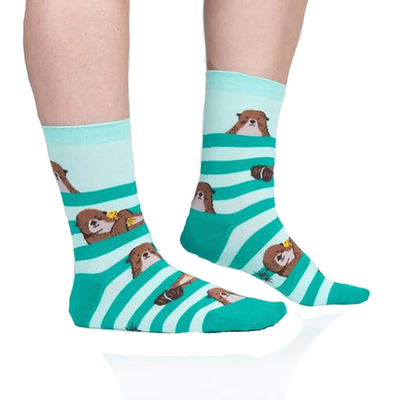 Women's spandex - infused socks for stretchSock It To Me Women's Crew Socks - My Otter Foot Women's spandex - infused socks for stretchSock It To Me Women's Crew Socks - My Otter Foot