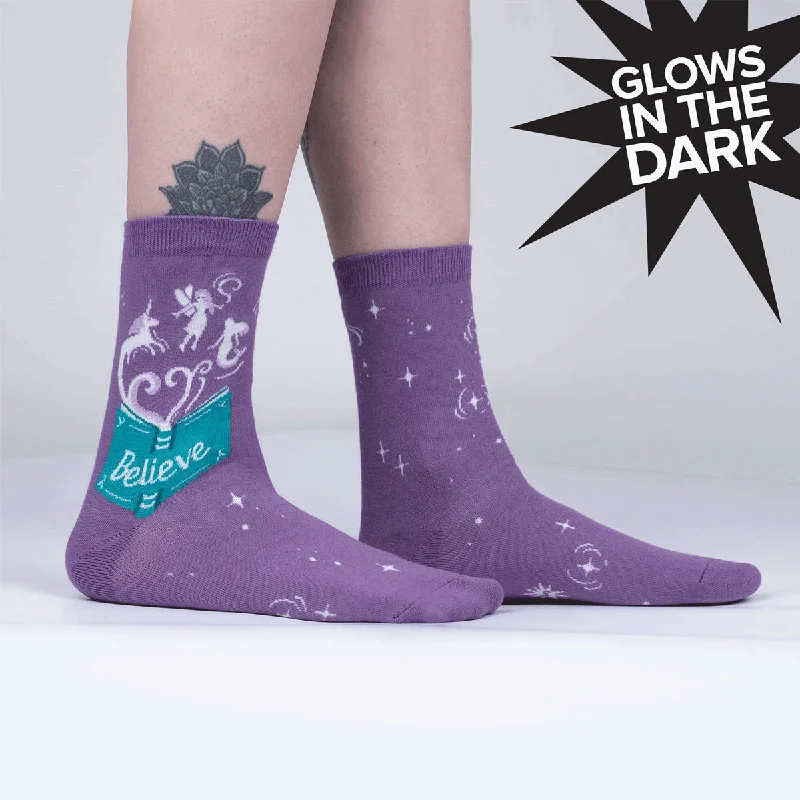 Women's satin - trimmed socks for a touch of eleganceSock It To Me Women's Crew Socks - Neverending Story Women's satin - trimmed socks for a touch of eleganceSock It To Me Women's Crew Socks - Neverending Story