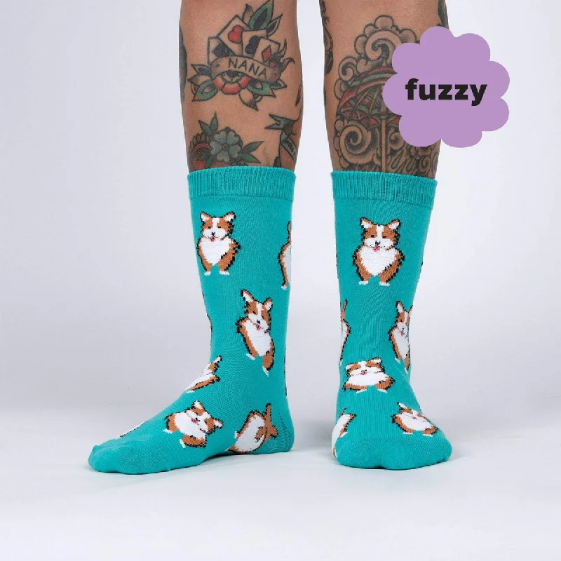 Women's knee - high socks with lace trimSock It To Me Women's Crew Socks - Nothin' Butt Corgis Women's knee - high socks with lace trimSock It To Me Women's Crew Socks - Nothin' Butt Corgis