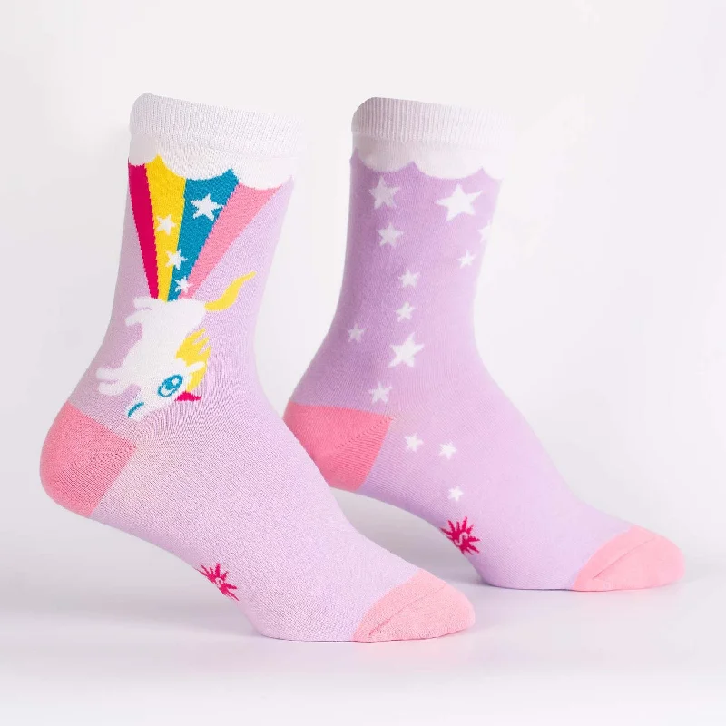 Sock It To Me Women's Crew Socks - Rainbow Blast