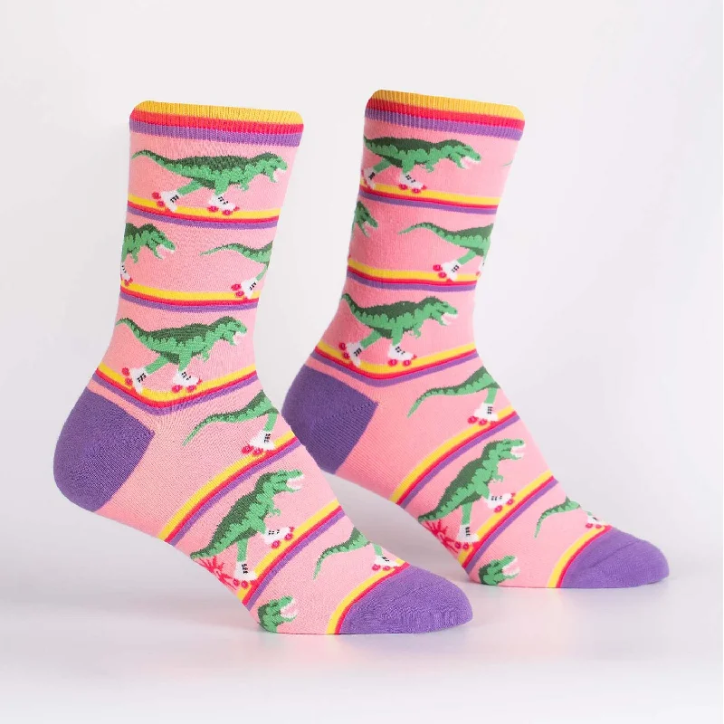 Sock It To Me Women's Crew Socks - Rawr-ler Rink