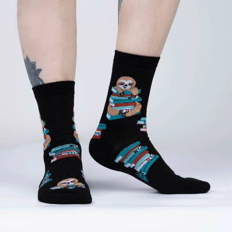 Women's crew socks with a polka - dot printSock It To Me Women's Crew Socks - Study Hall Sloth Women's crew socks with a polka - dot printSock It To Me Women's Crew Socks - Study Hall Sloth