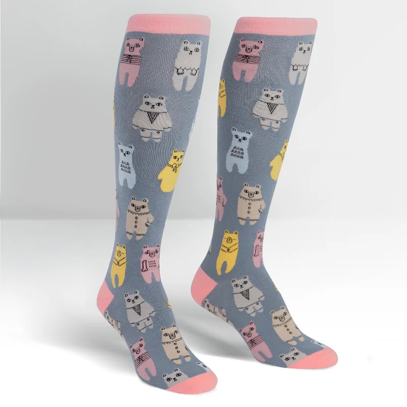 Sock It To Me Women's Funky Knee High Socks - Bears