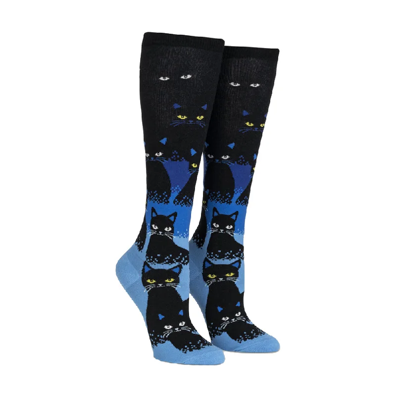 Women's nylon - reinforced socks for durabilitySock It To Me Women's Funky Knee High Socks - Cats in the Dark Women's nylon - reinforced socks for durabilitySock It To Me Women's Funky Knee High Socks - Cats in the Dark