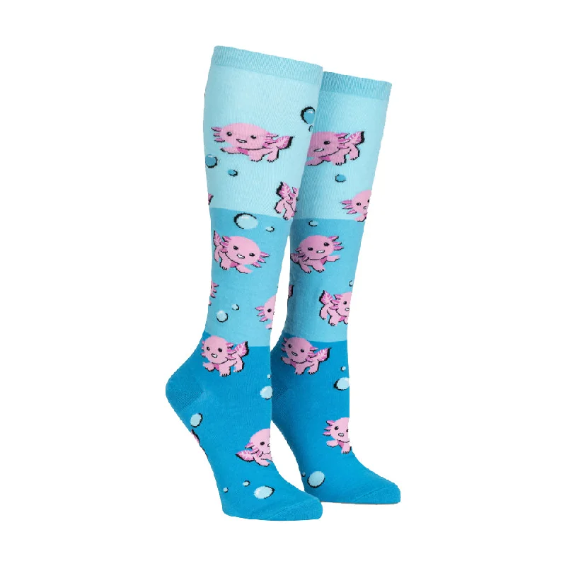 Women's compression socks for improved circulationSock It To Me Women's Funky Knee High Socks - Dancing Axolotl Women's compression socks for improved circulationSock It To Me Women's Funky Knee High Socks - Dancing Axolotl