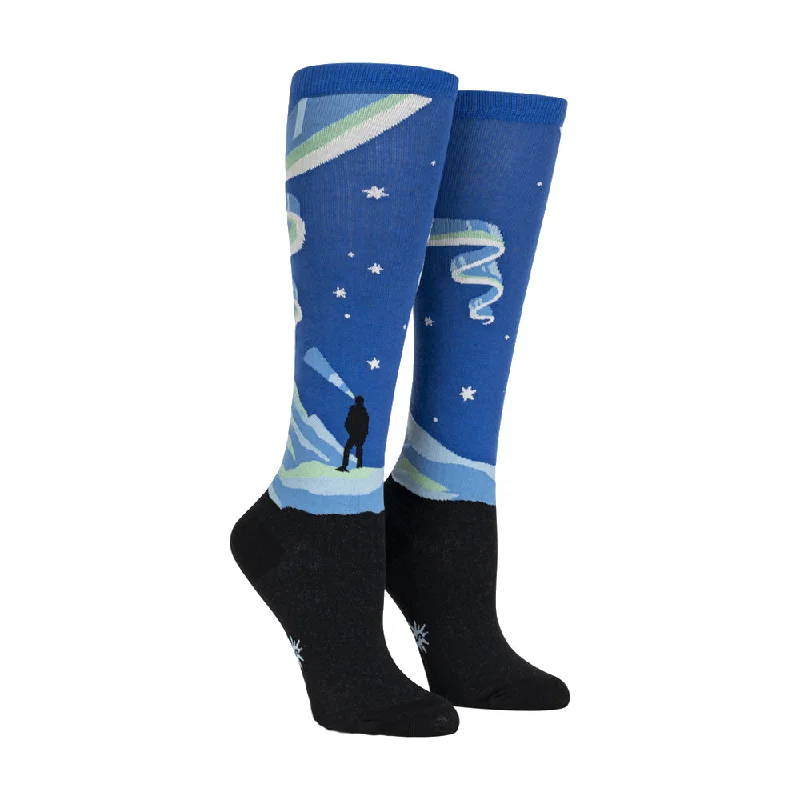 Women's thermal socks for cold weatherSock It To Me Women's Funky Knee High Socks - Northern Lights Women's thermal socks for cold weatherSock It To Me Women's Funky Knee High Socks - Northern Lights