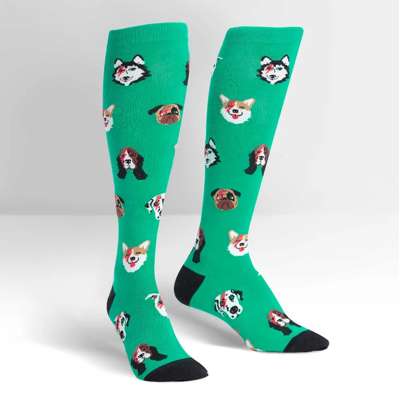 Sock It To Me Women's Knee High Socks - Dogs of Rock