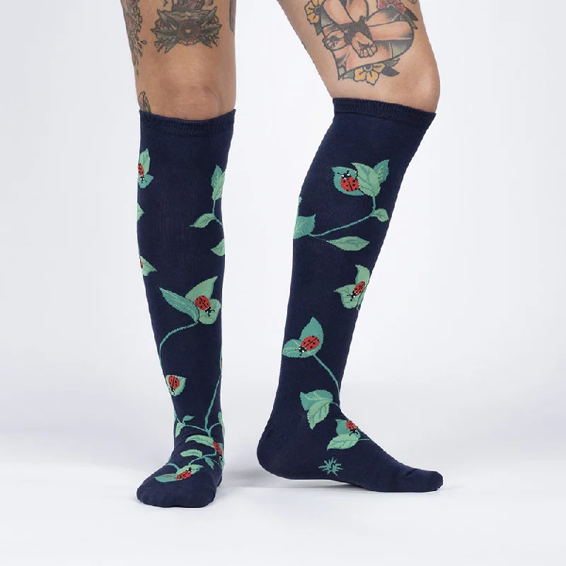 Women's silk - lined socks for a luxurious feelSock It To Me Women's Knee High Socks - Luck be a Lady Bug Women's silk - lined socks for a luxurious feelSock It To Me Women's Knee High Socks - Luck be a Lady Bug