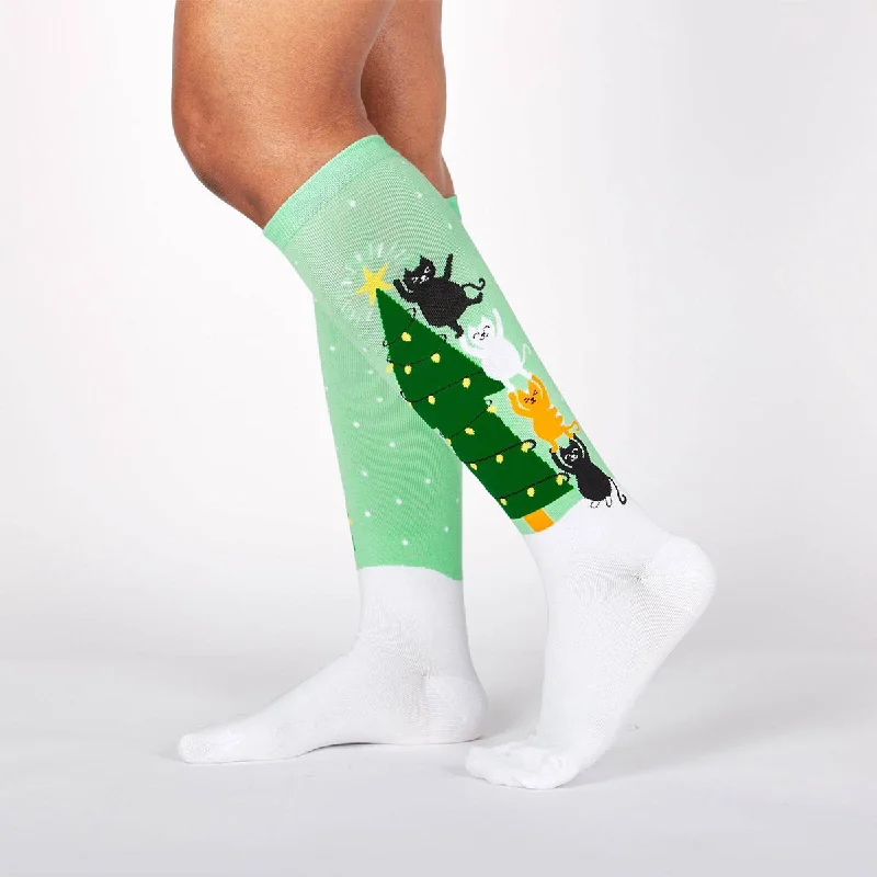 Women's silk - lined socks for a luxurious feelSock It To Me Women's Knee High Socks – Naughty or Nice Women's silk - lined socks for a luxurious feelSock It To Me Women's Knee High Socks – Naughty or Nice