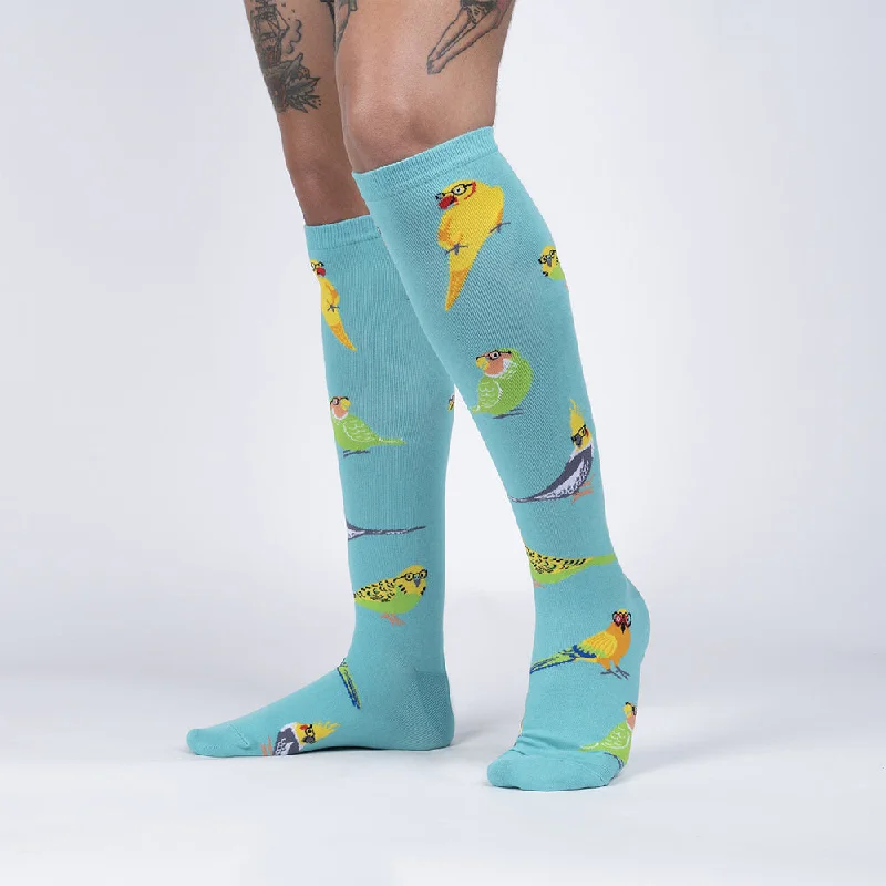 Women's knee - high socks with lace trimSock It To Me Women's Knee High Socks - Pretty Birds Women's knee - high socks with lace trimSock It To Me Women's Knee High Socks - Pretty Birds