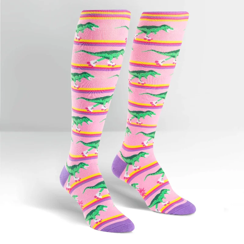 Women's no - show socks with a floral motifSock It To Me Women's Knee High Socks - Rawr-ler Rink Women's no - show socks with a floral motifSock It To Me Women's Knee High Socks - Rawr-ler Rink