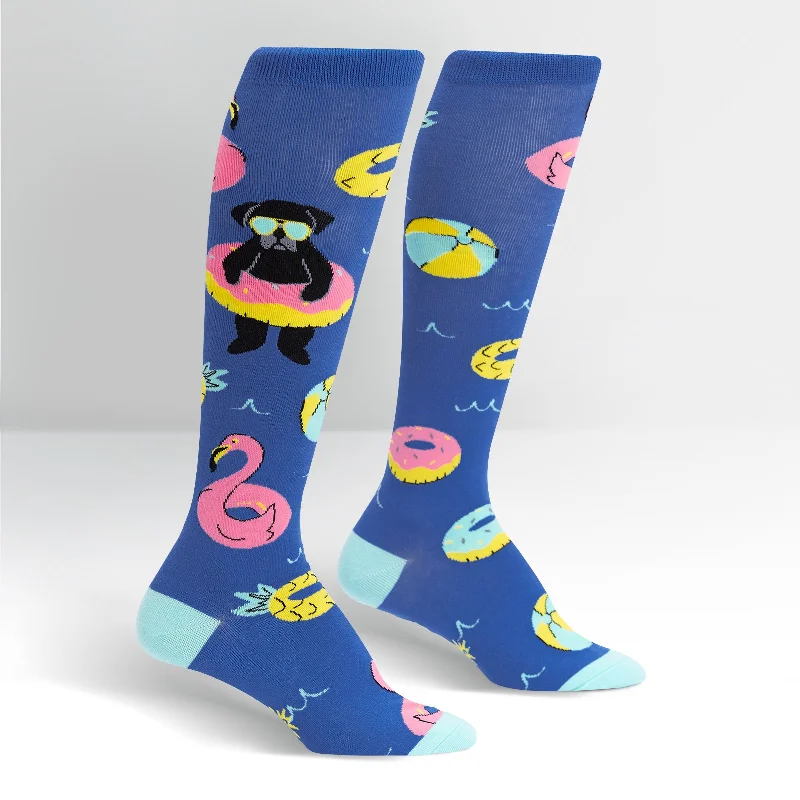 Women's bamboo fiber socks for eco - friendlinessSock It To Me Women's Knee High Socks - Summer Puggin' Women's bamboo fiber socks for eco - friendlinessSock It To Me Women's Knee High Socks - Summer Puggin'
