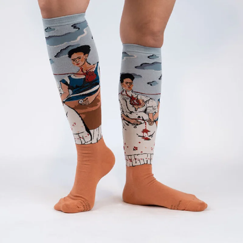 Women's satin - trimmed socks for a touch of eleganceSock It To Me Women's Knee High Socks - The Two Fridas Women's satin - trimmed socks for a touch of eleganceSock It To Me Women's Knee High Socks - The Two Fridas