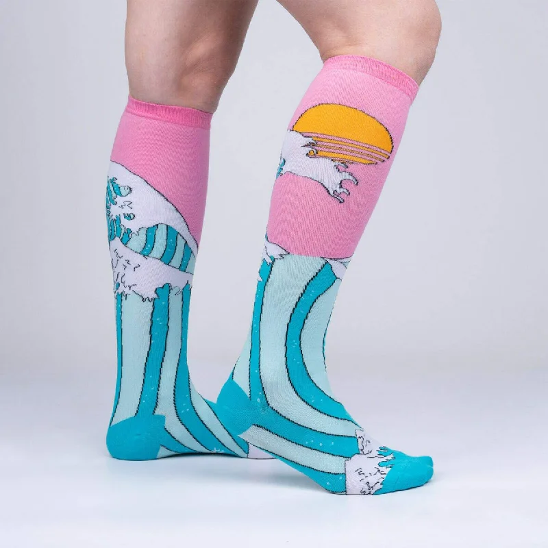 Women's bamboo fiber socks for eco - friendlinessSock It To Me Women's Knee High Socks – The Wave Women's bamboo fiber socks for eco - friendlinessSock It To Me Women's Knee High Socks – The Wave