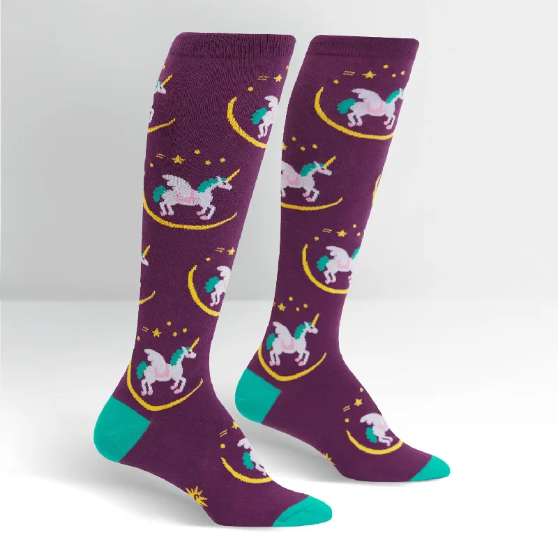 Women's quick - dry socks for water activitiesSock It To Me Women's Knee High Socks - Wish Upon A Pegasus Women's quick - dry socks for water activitiesSock It To Me Women's Knee High Socks - Wish Upon A Pegasus