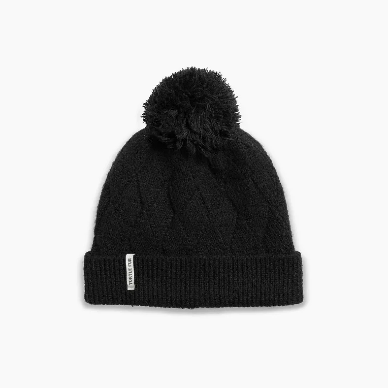 Women's sheer over - the - knee socks for a sexy appealRecycled Victoria Pom Beanie - Black Women's sheer over - the - knee socks for a sexy appealRecycled Victoria Pom Beanie - Black