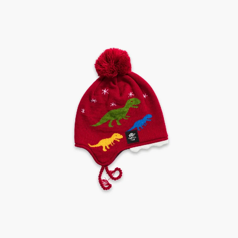 Women's adjustable - fit socks for a customized feelToddler Chomp Chomp Earflap - Red Women's adjustable - fit socks for a customized feelToddler Chomp Chomp Earflap - Red